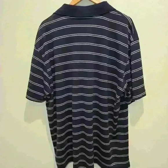 PGA Tour Men's XXL Striped Navy Golf Polo Shirt - Picture 6 of 11